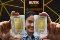 Harga Emas Antam Turun Tipis
