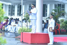 Meski Diguyur Hujan, Upacara Harlah Pancasila Berlangsung Khidmat 