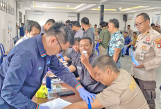 ﻿Sebelum Jaga TPS, 361 Personel Polres Bangka Dicek Kesehatan