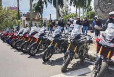 Honda Babel Gelar City Touring, Jelajahi Destinasi 2 Alam Bersama Puluhan Bikers Honda CB150X 