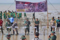 HUT Ke - 79 TNI, Kodim 0431/Bangka Barat Ajak Forkopimda Tanam Mangrove di Teluk Rubiah