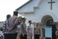 Puluhan Personel Polisi Amankan Ibadah Kenaikan Isa Al-Masih
