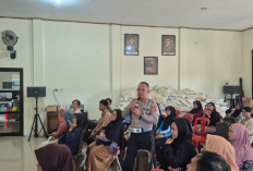Satlantas Polres Bangka Edukasi Tertib Berlalu Lintas di Gunung Pelawan