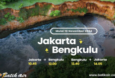 Mulai 10 November, Batik Air Punya Rute Baru, Jakarta – Bengkulu Pulang Pergi