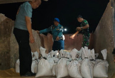 Lanal Babel Gagalkan Penyelundupan 80 Karung Pasir Timah
