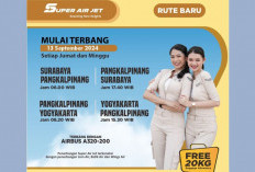 Ini Jadwal Terbang Super Air Jet Ajak Pangkalpinang ke Surabaya dan Yogyakarta