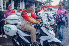 Pemkab Bangka Serahkan 9 Motor Pusling dan 1 Mobil Emergency PSC 119 