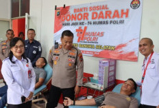 Hari Jadi Humas Polri ke 74, Polres Basel Dapatkan 18 Kantong Darah