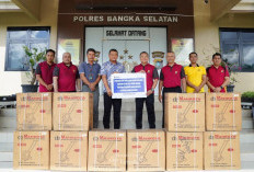 PT Timah Serahkan Mesin Tanam Jagung ke Polres Basel